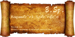 Bagaméri Szórád névjegykártya